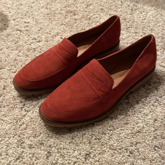 LUCKY BRAND Red Leather Classic Loafer Size 9.5 Worn once - Picture 4 of 5